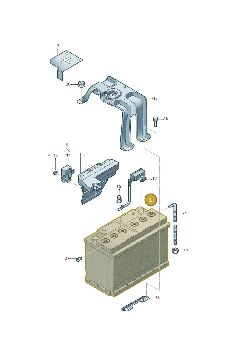 000915089BF — Audi A8L (2017-2022) diagram 838915000, position 1
