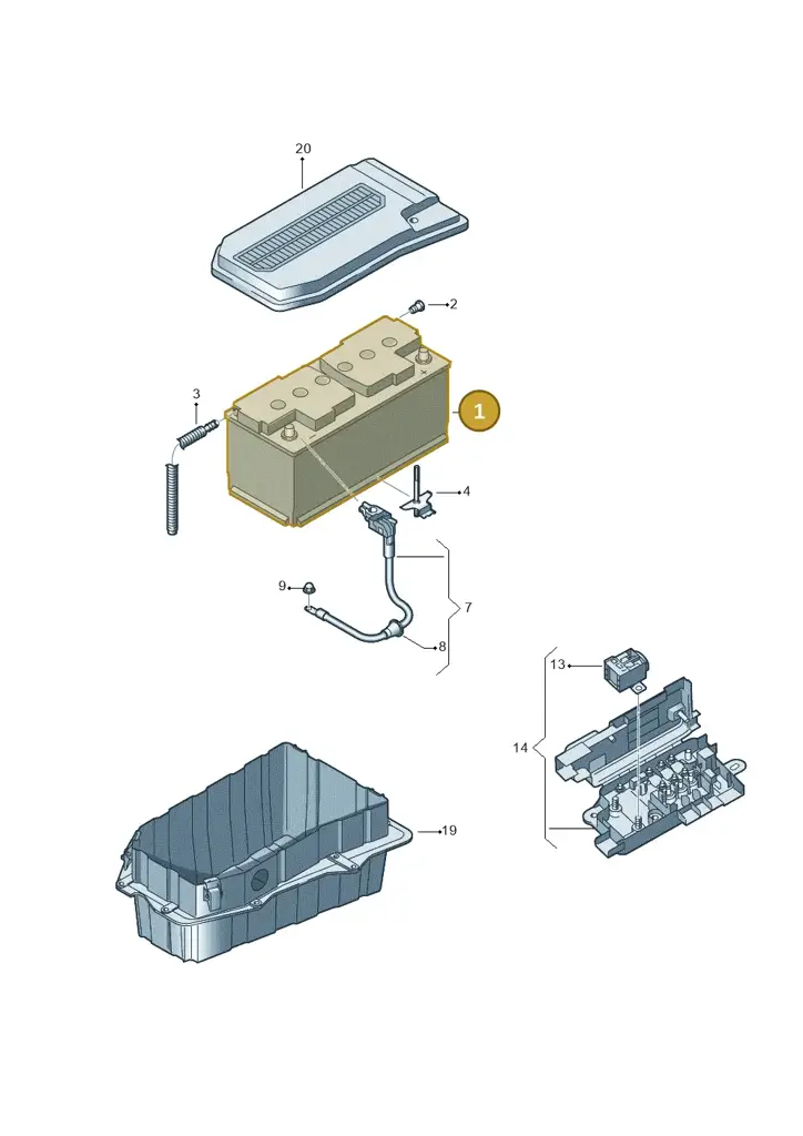 000915105DM — Audi Q7 qu. 3.0 TDI (2009-2015) diagram 675915000, position 1