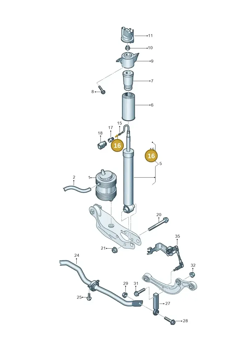 000979132E — Audi Q6 e-tron (2023-) diagram 896511150, position 16