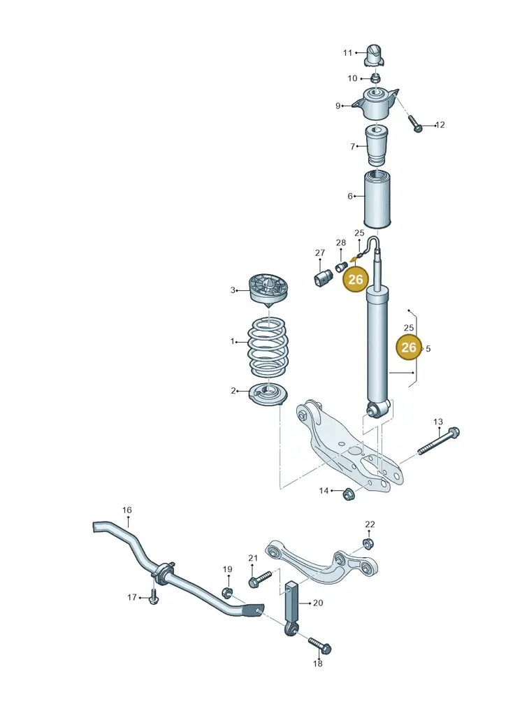000979132E — Audi A5 Limo 2.0 (2024-) diagram 849511040, position 26
