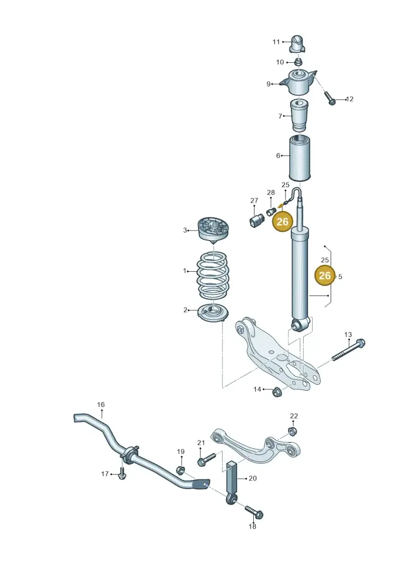 000979132E — Audi A5 Limo 2.0 (2024-) diagram 849511040, position 26