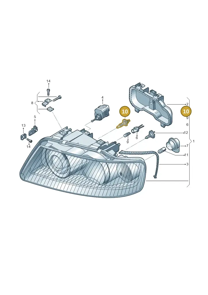000998201 — Audi A3/S3/QUATTRO (2000-2003) diagram 209941000, position 10