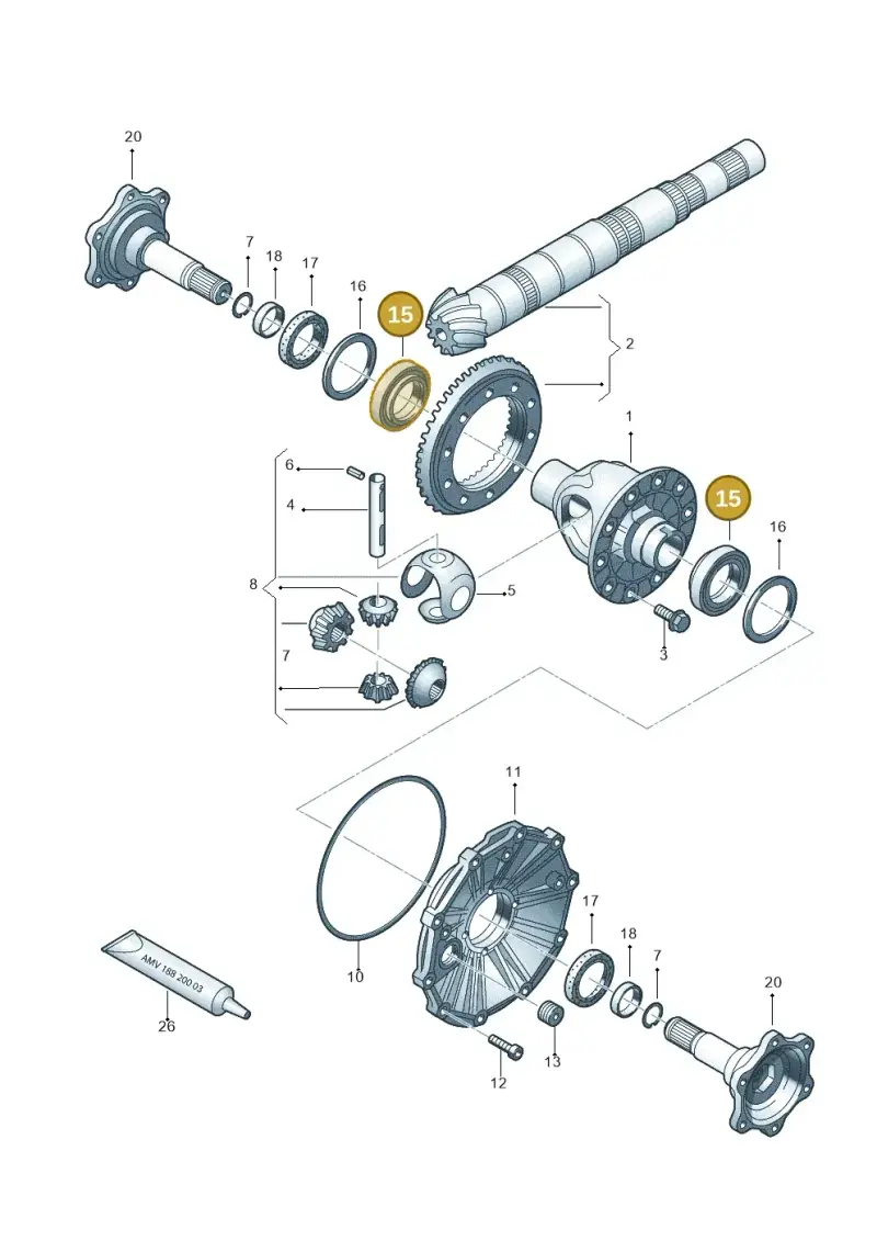 002517185A — Audi A6 2.7 TDI (2008-2011) diagram 448409200, position 15