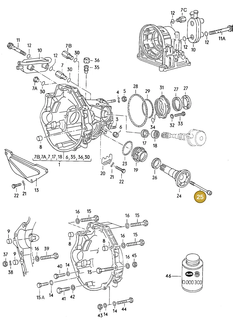 003507325 — Audi 5000 S/Wagon (1986-1988) diagram 005070000, position 25