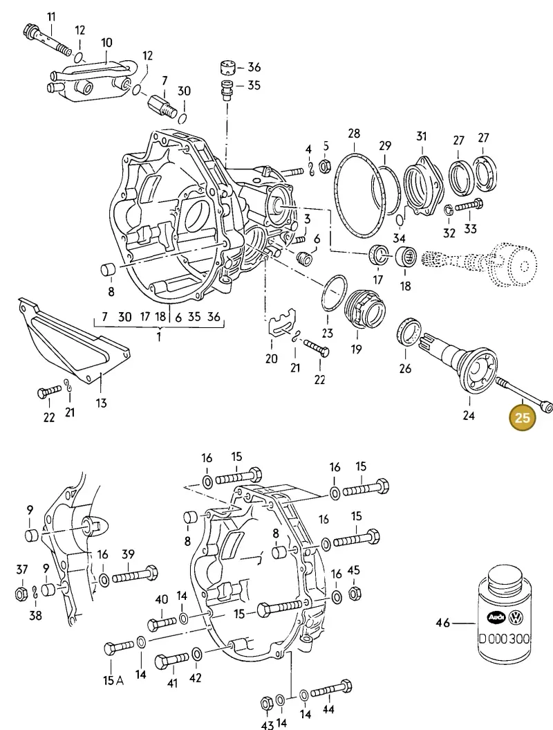 003507325 — Audi 5000 (1981-1982) diagram 022070000, position 25