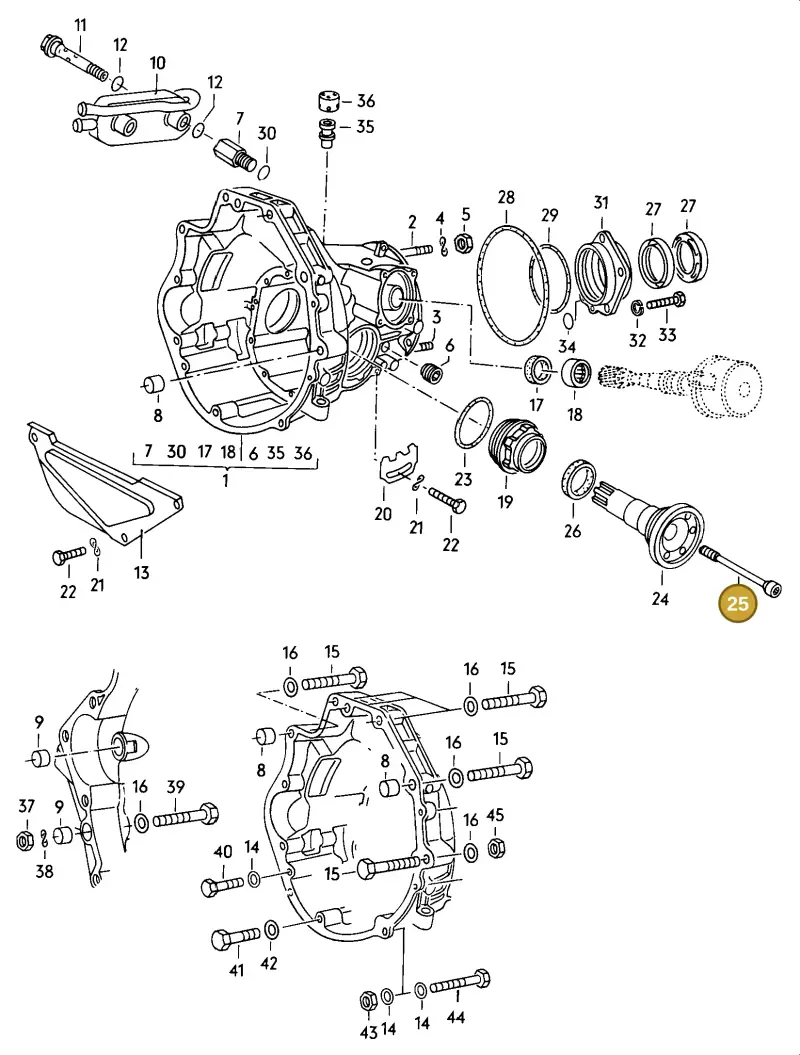 003507325 — Audi 5000/Wagon (1979-1981) diagram 023070000, position 25