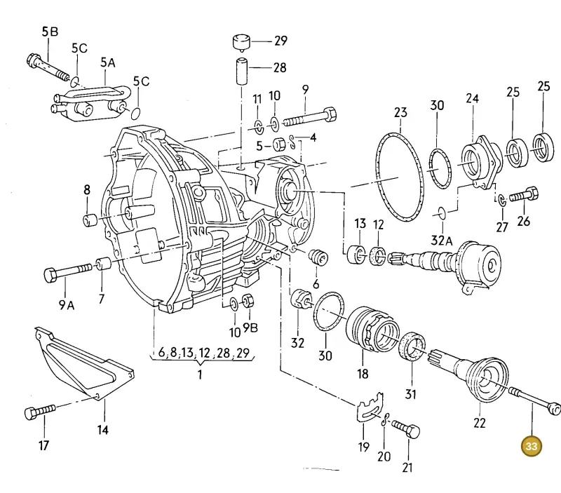 003507325 — Audi 4000 S (1984-1987) diagram 052053000, position 33