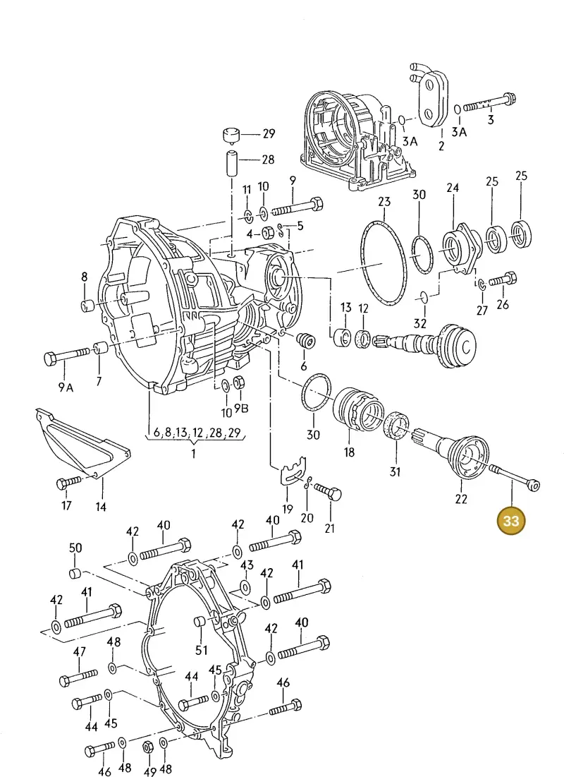 003507325 — Audi COUPE/3 (1988-1994) diagram 142409600, position 33