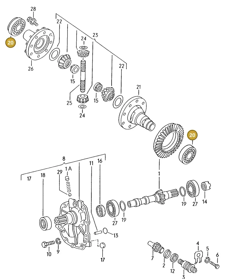 003519185B — Audi COUPE/3 (1988-1994) diagram 142409300, position 20