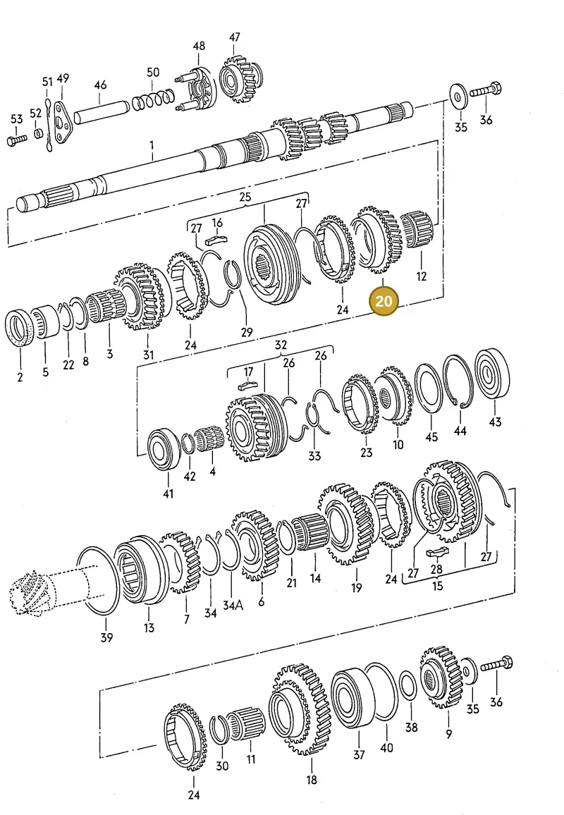005311285 — Audi 5000 S/Wagon (1986-1988) diagram 005058000, position 20