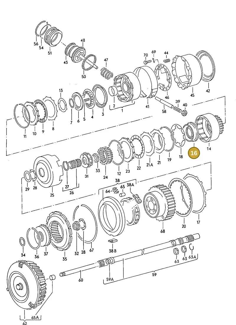 010323217A — Audi 80/90 (1989-1991) diagram 071047100, position 16
