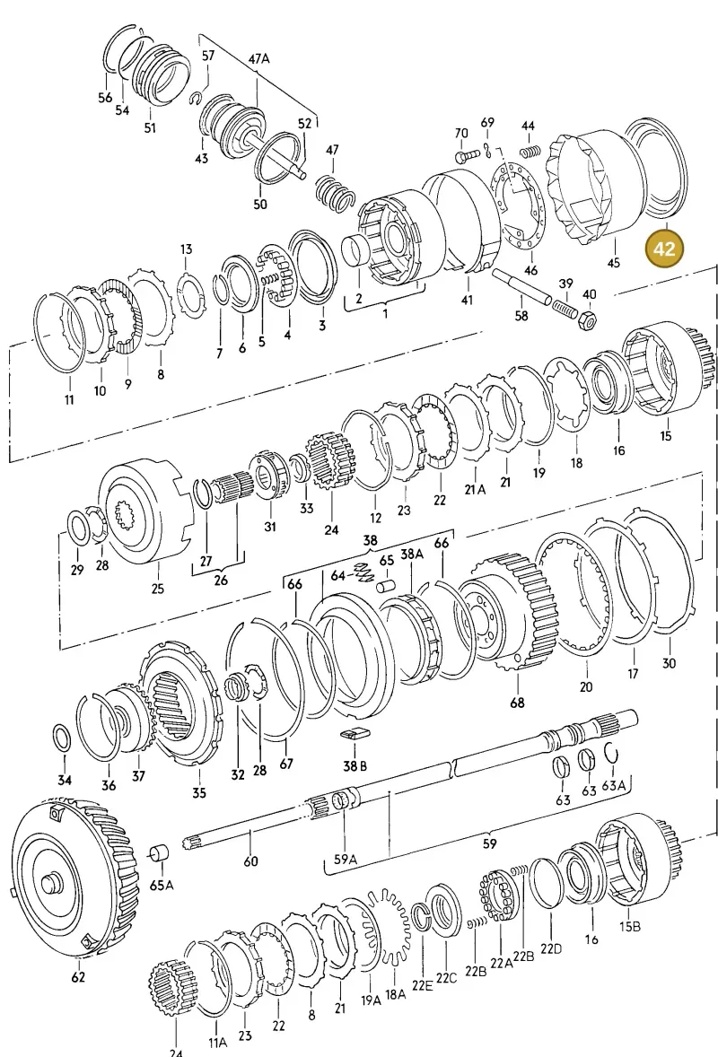 010323479A — Audi 5000 S/Wagon      84 (1983-1984) diagram 005063000, position 42
