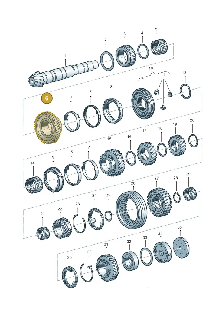 012311250H — Audi A4/S4/Av./qu. 05> (2005-) diagram 211311390, position 6