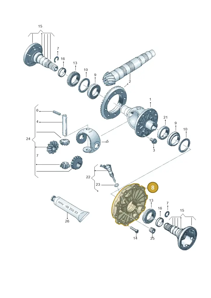 012409131L — Audi A4/S4 Cabrio./qu. 07> (2006-) diagram 218409150, position 8