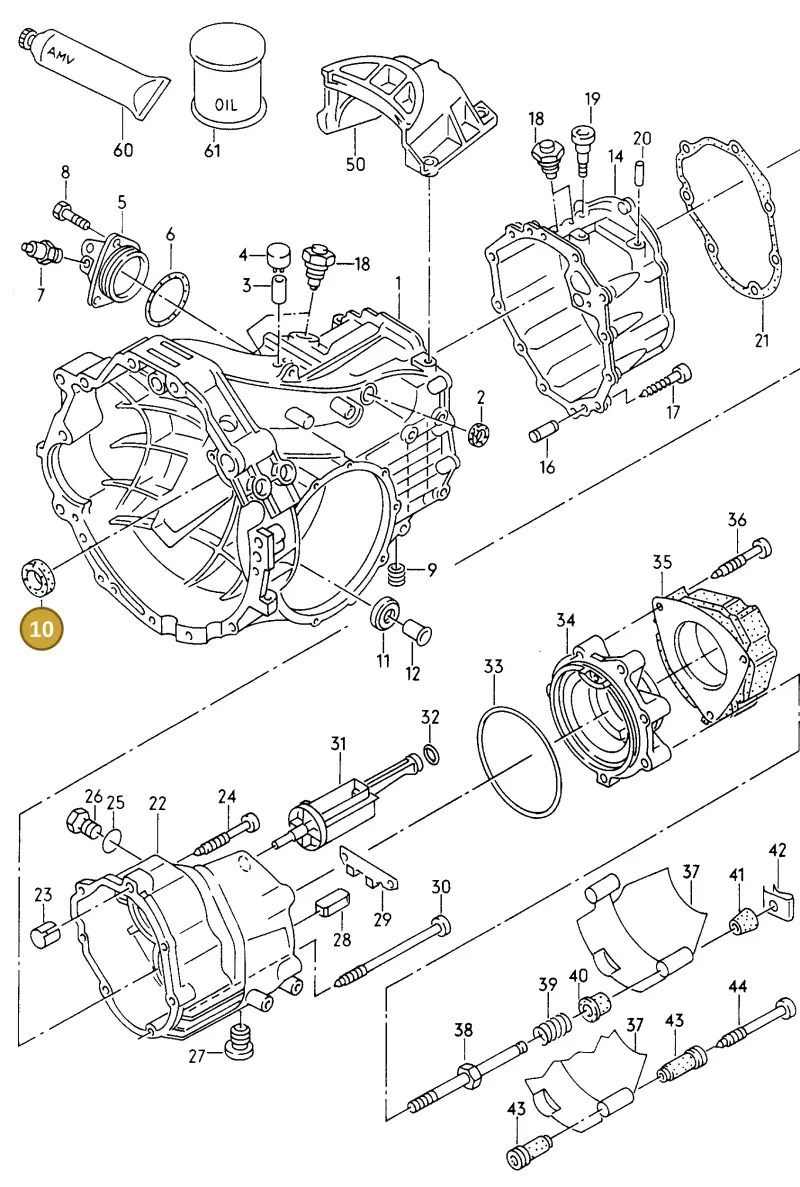 016311113B — Audi A8 qu. (1996-1998) diagram 139301700, position 10
