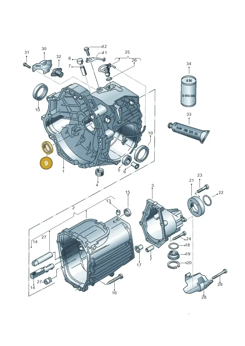 016311113B — Audi A8 quattro (1999-2002) diagram 219301600, position 9