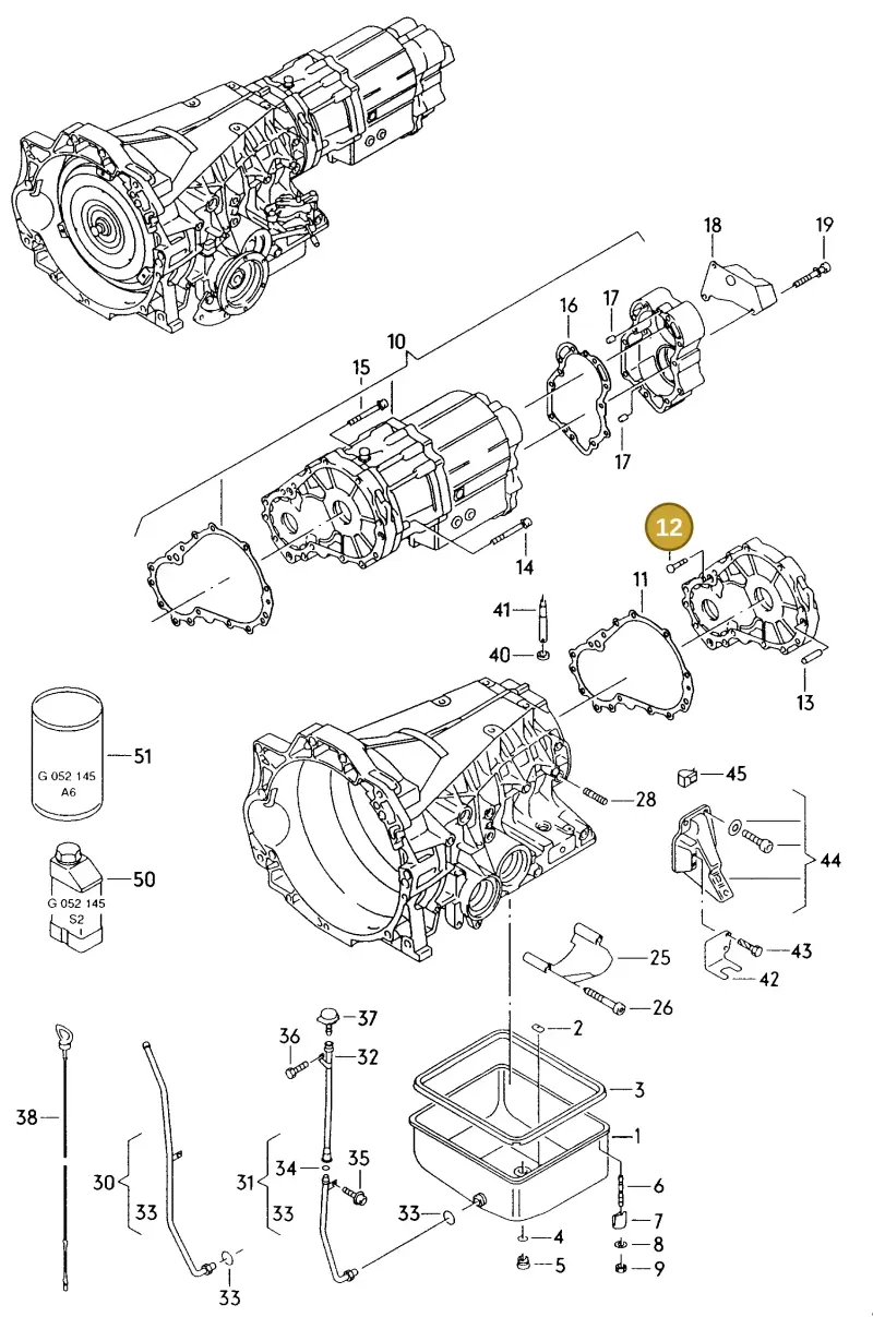 018315155A — Audi A8 (1996-1998) diagram 139321700, position 12
