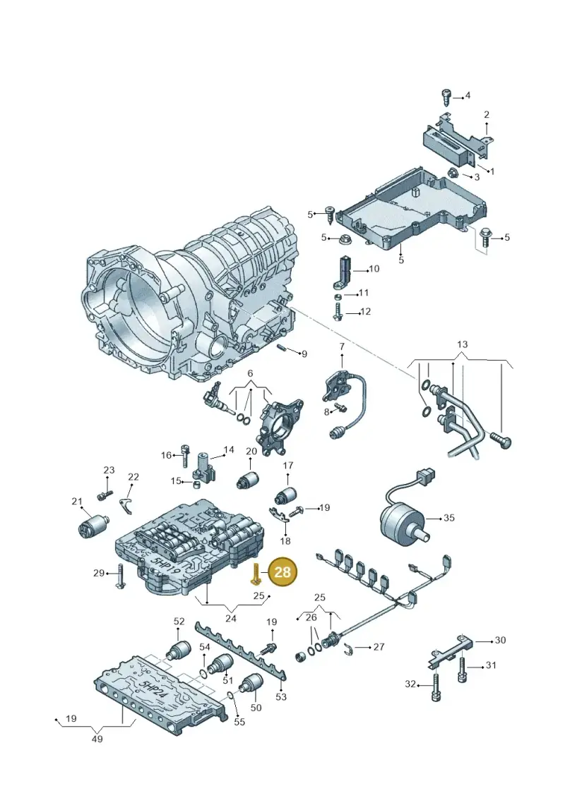 018315155A — Audi RS6 qu. (2003-2004) diagram 152927600, position 28