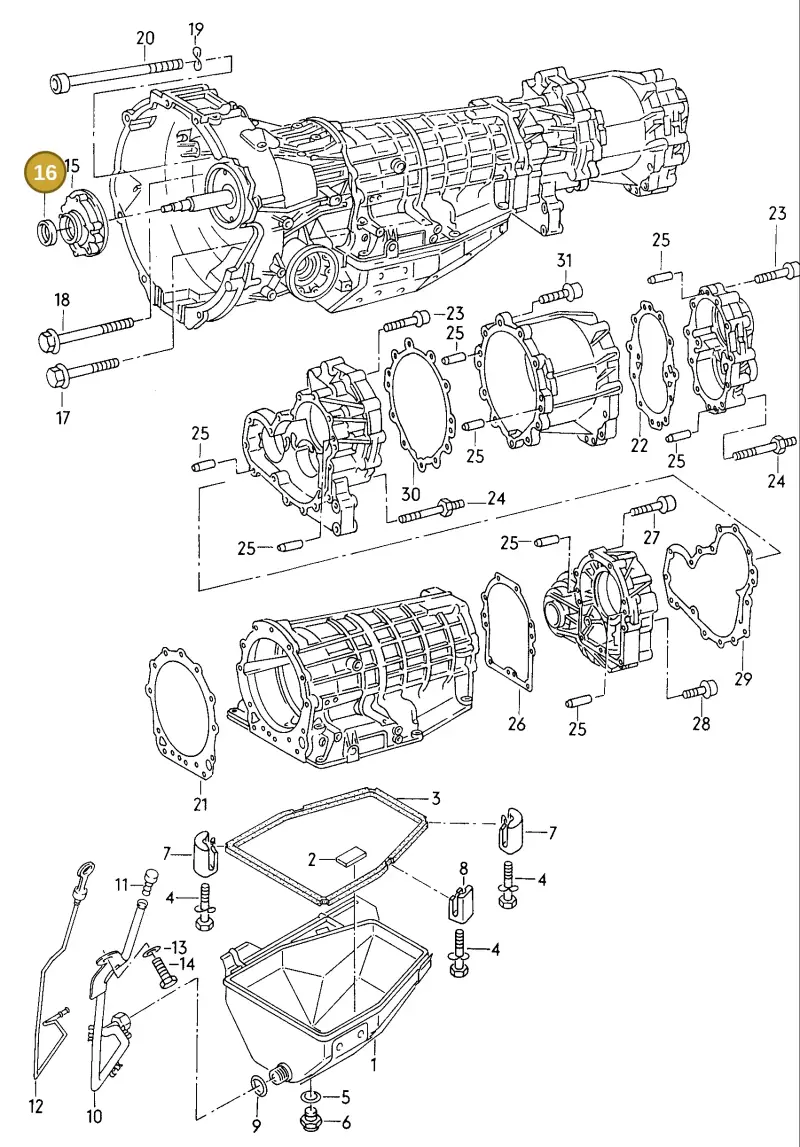 018321243 — Audi A8 qu. (1996-1998) diagram 090035900, position 16
