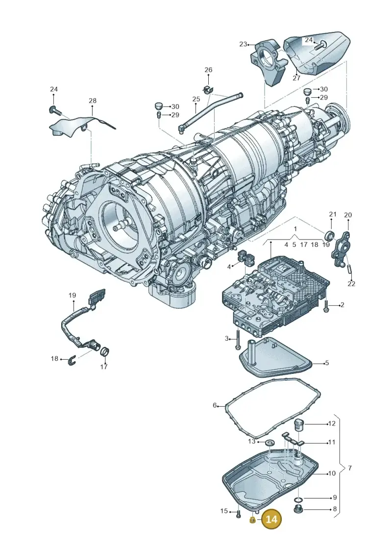 018321377B — Audi A6 2.7 TDI (2008-2011) diagram 291325800, position 14