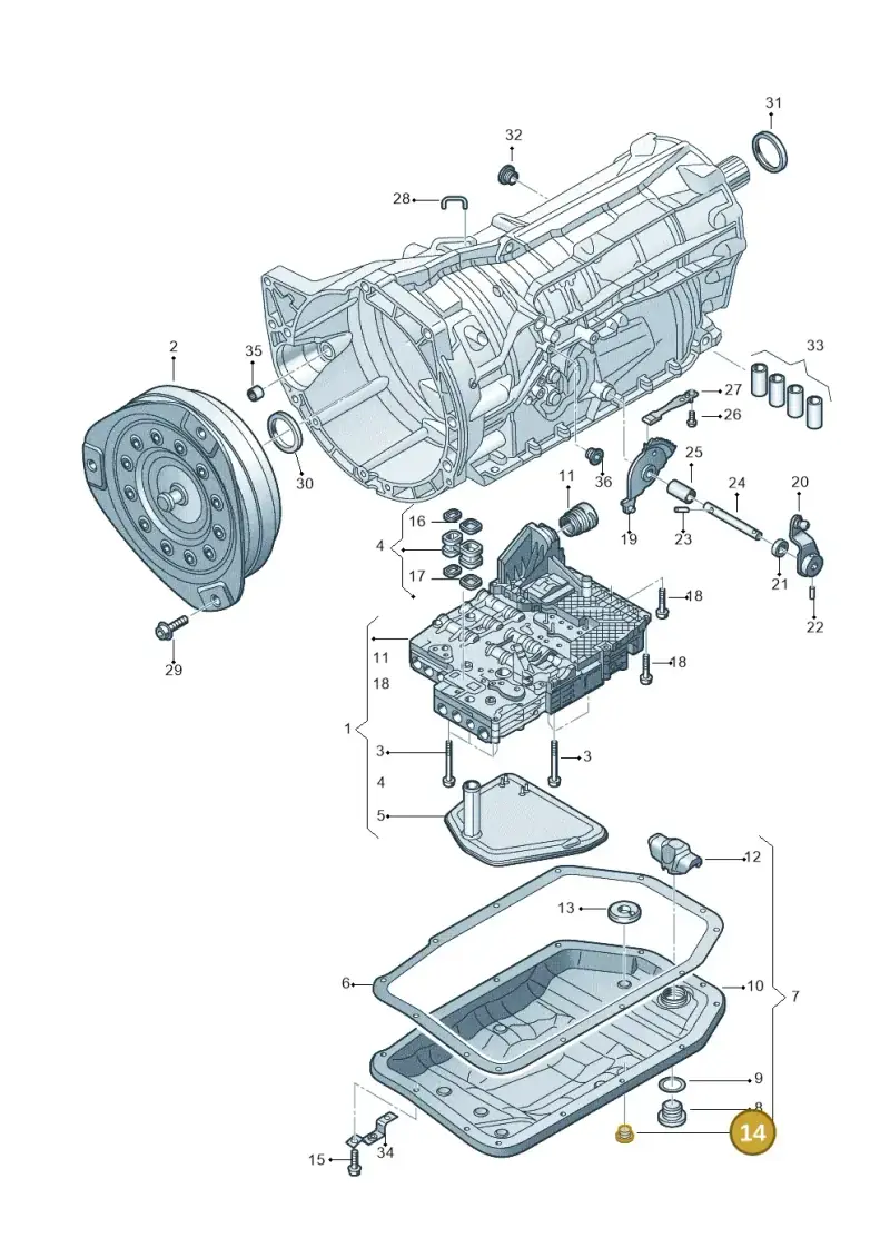 018321377B — Audi Q7 qu. 3.0 TDI (2009-2015) diagram 493325800, position 14