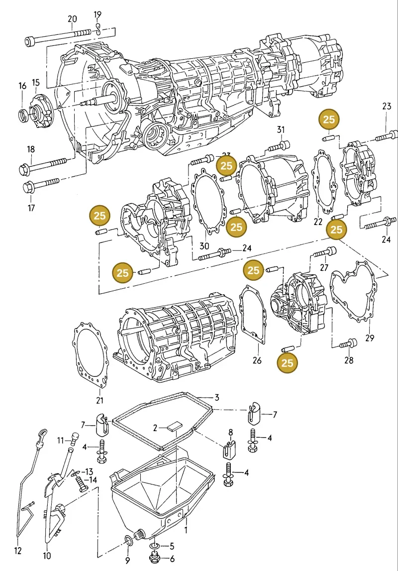 018321505 — Audi A8 qu. (1996-1998) diagram 090035900, position 25