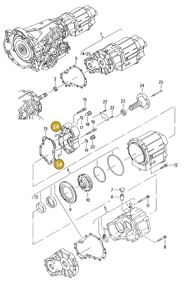 018321505 — Audi A8 qu. (1996-1998) diagram 139409960, position 14
