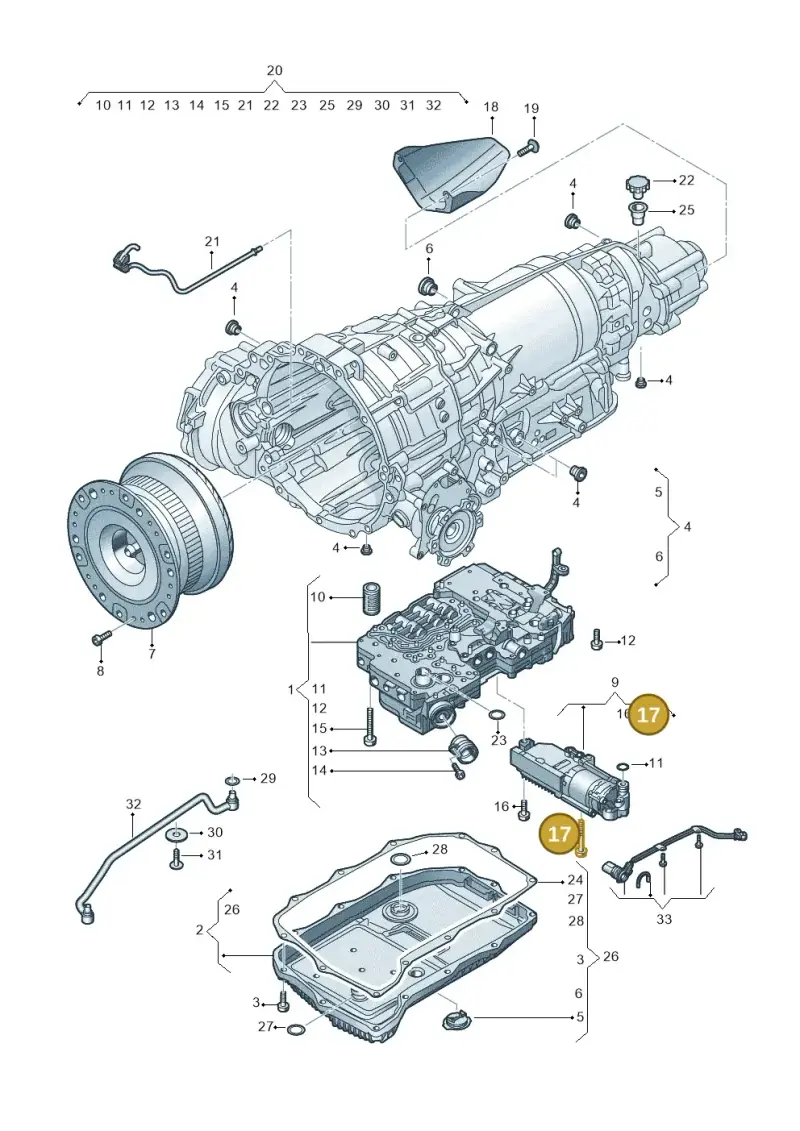 018325061B — Audi RS4 Avant (2017-) diagram 438325800, position 17