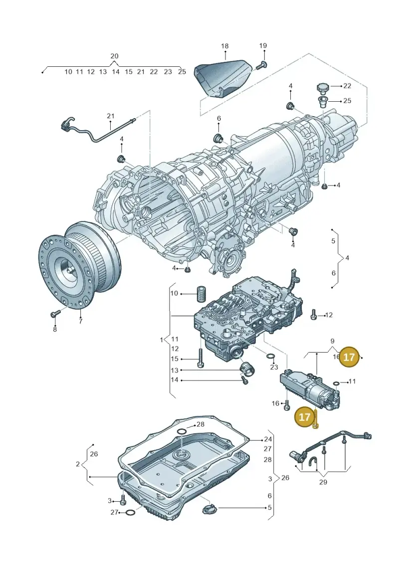 018325061B — Audi A5 Sportback (2016-2020) diagram 897325090, position 17