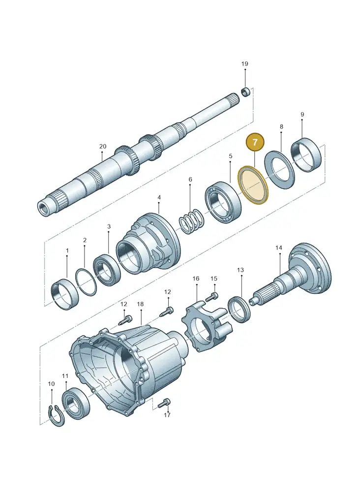 01A311393R — Audi A4 Av. Allroad (2008-2016) diagram 647409800, position 7