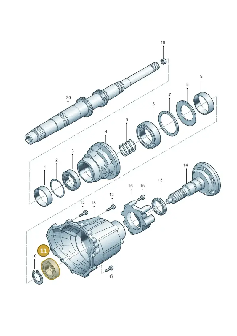 01E311235 — Audi Q5 qu. 2.0 (2009-2018) diagram 647409800, position 11