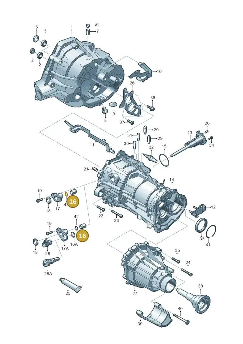 01E311572 — Audi A4 Av. Allroad (2008-2016) diagram 647301760, position 16