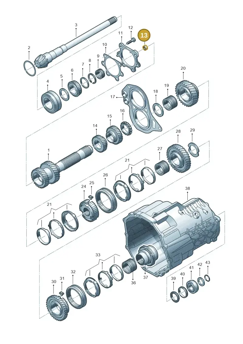 01E311807 — Audi A6 2.7 TDI (2008-2011) diagram 454311700, position 13