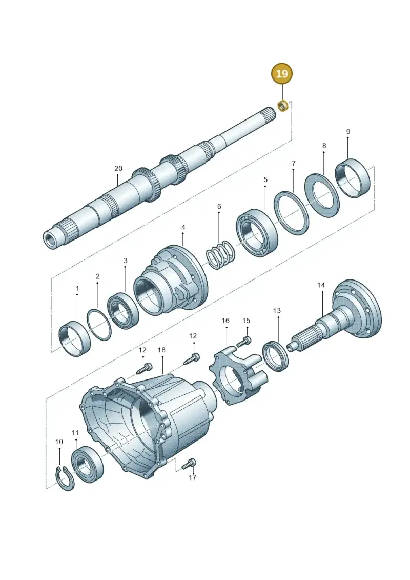 01E311807 — Audi A5 Cabrio 2.0 (2008-2012) diagram 647409800, position 19