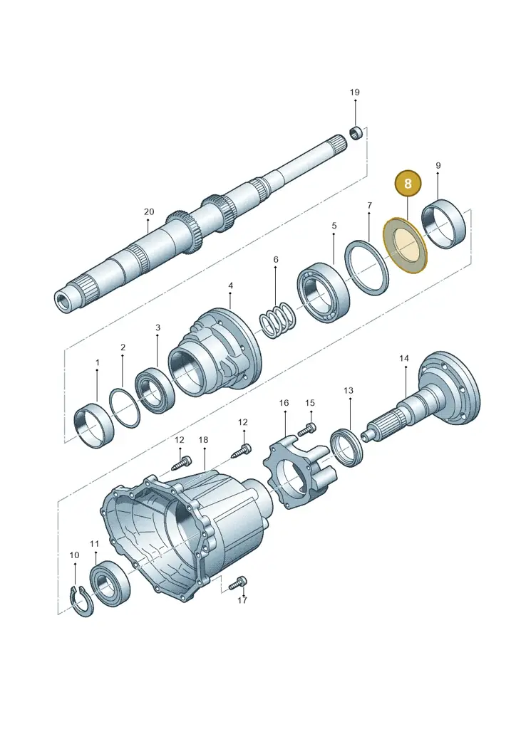 01E409791 — Audi Q5 qu. 2.0 (2009-2018) diagram 647409800, position 8