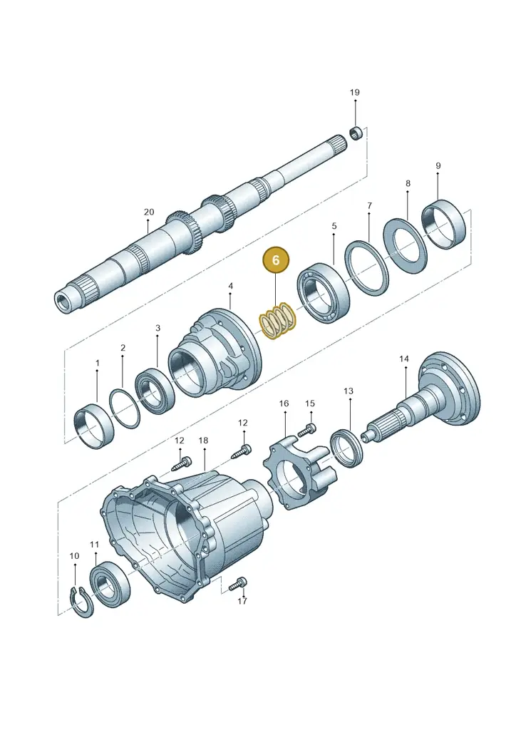 01E409881 — Audi Q5 qu. 2.0 (2009-2018) diagram 647409800, position 6