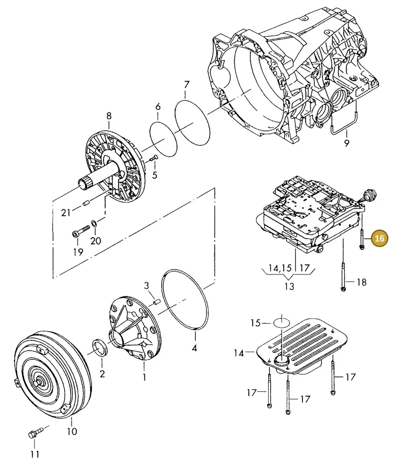 01F325061 — Audi A8 (1996-1998) diagram 139325700, position 16