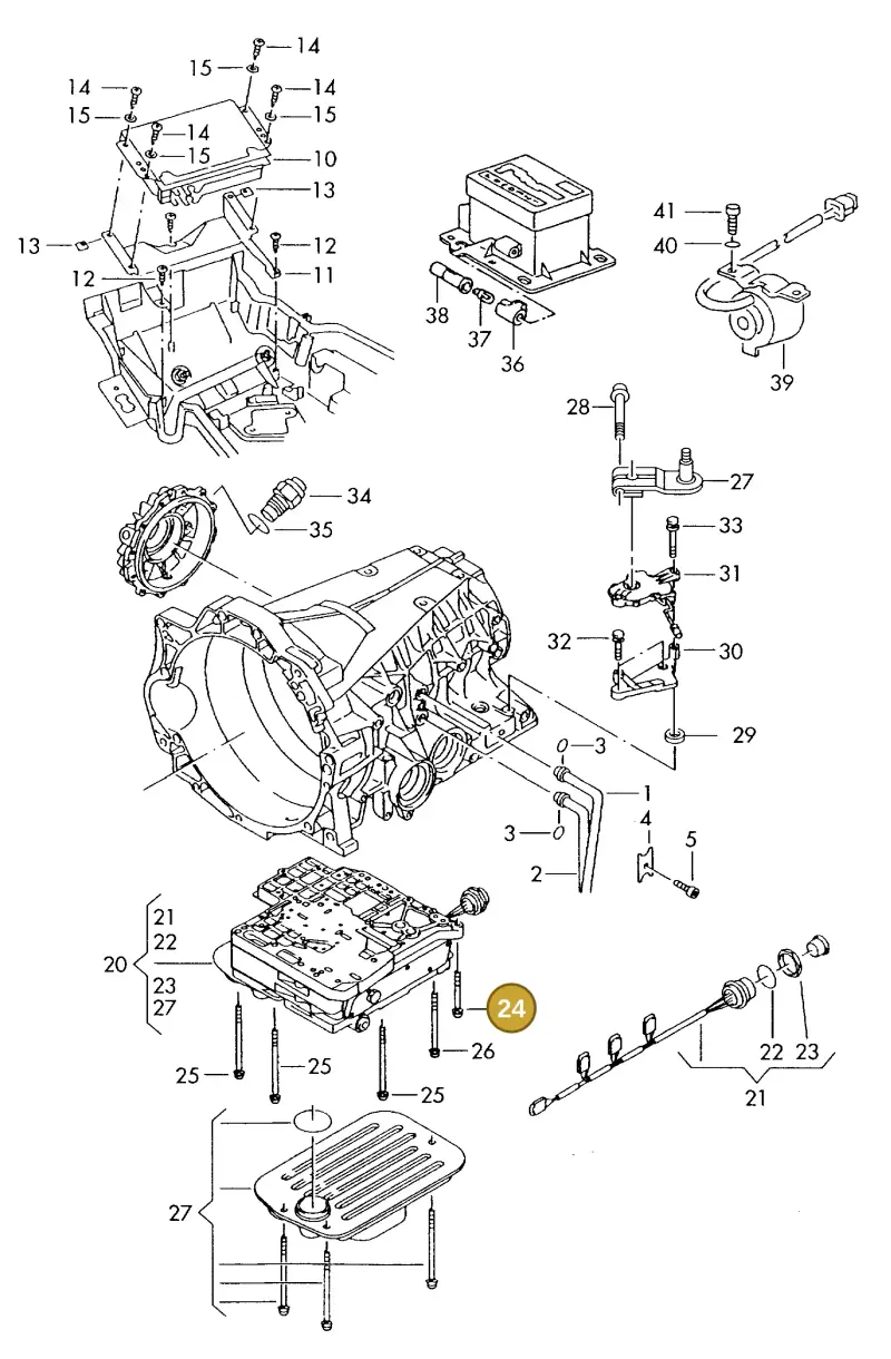 01F325061 — Audi A8 (1996-1998) diagram 152927500, position 24