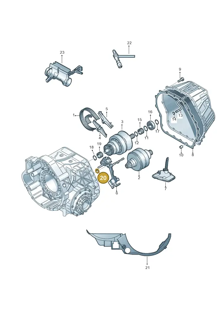01J301553 — Audi A6 2.7 TDI (2008-2011) diagram 454331100, position 20