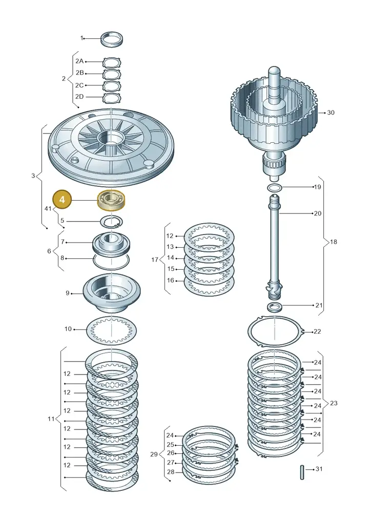 01J311445B — Audi A5 Sportback (2011-2017) diagram 736323100, position 4