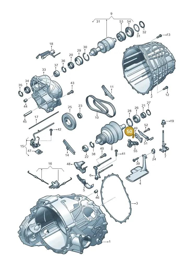 01J321121B — Audi A5 Sportback (2011-2017) diagram 636331100, position 50