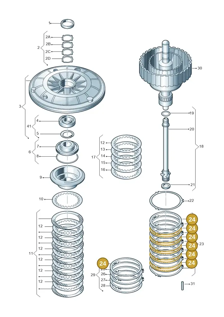01J323139C — Audi A5 Cabrio 2.0 (2008-2012) diagram 736323100, position 24