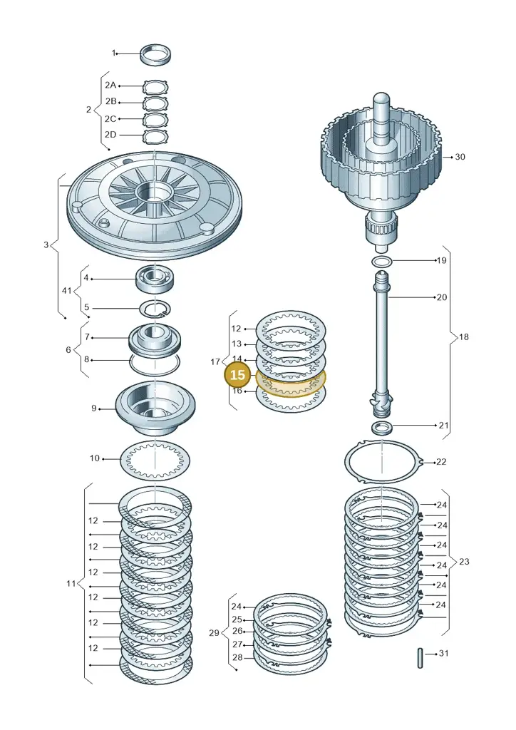 01J323941D — Audi A5 Cabrio 2.0 (2008-2012) diagram 736323100, position 15