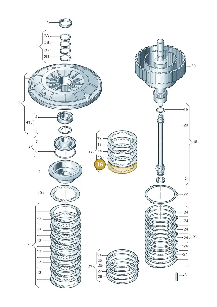 01J323941E — Audi A5 Cabrio 2.0 (2008-2012) diagram 736323100, position 16