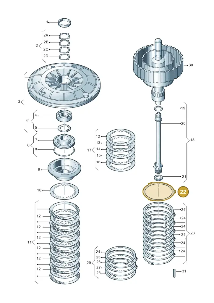 01J323976B — Audi A5 Sportback (2011-2017) diagram 736323100, position 22