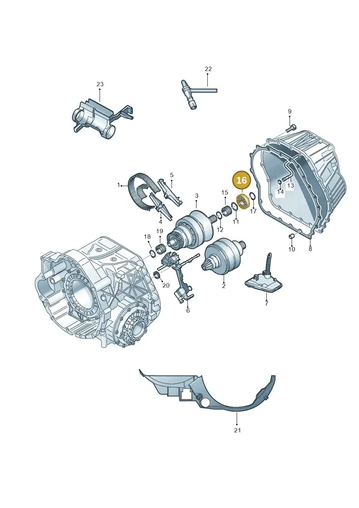 01J331133G — Audi A4/S4 Cabrio./qu. 07> (2006-) diagram 454331100, position 16