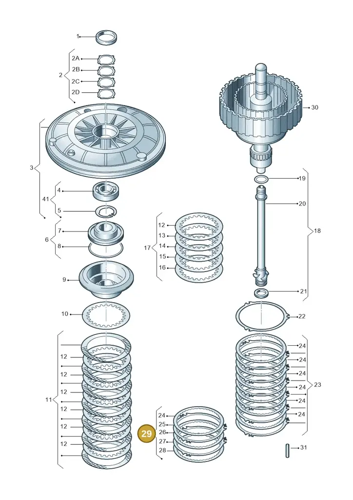 01J398139 — Audi A5 Cabrio 2.0 (2008-2012) diagram 736323100, position 29