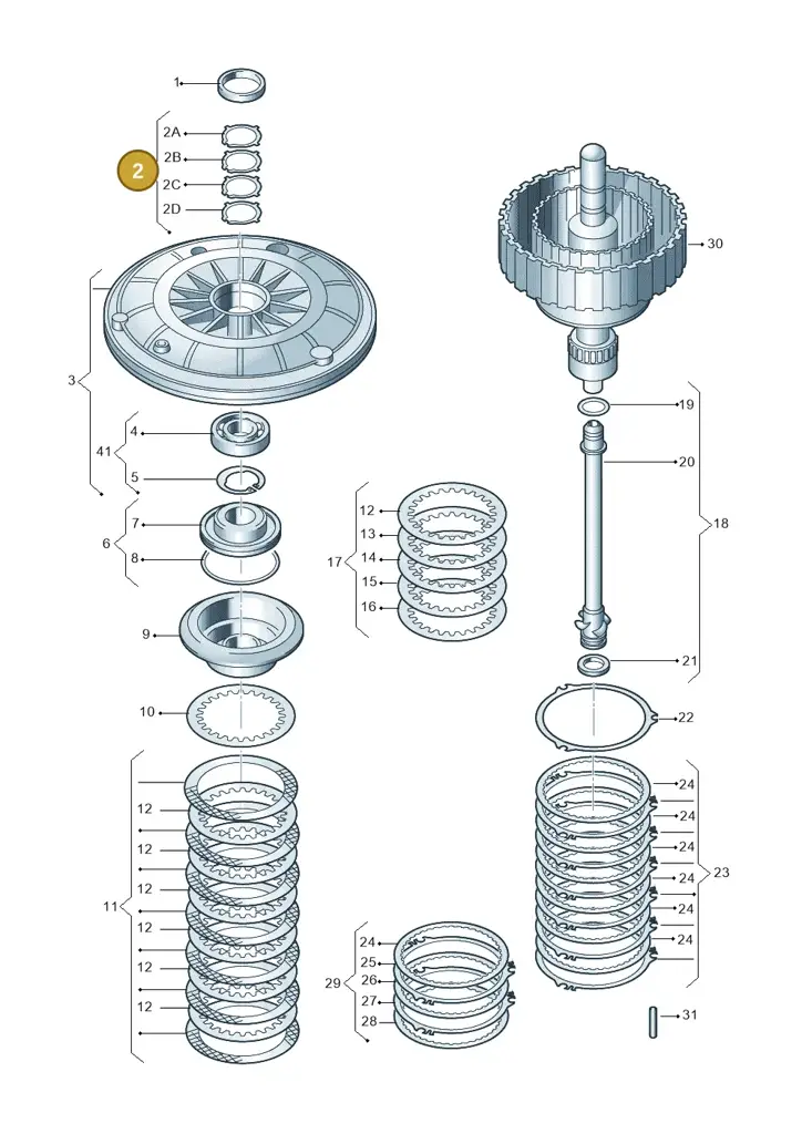 01J398941A — Audi A5 Sportback (2011-2017) diagram 736323100, position 2