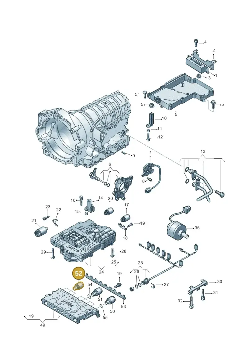 01L927331 — Audi RS6 qu. (2003-2004) diagram 152927600, position 52