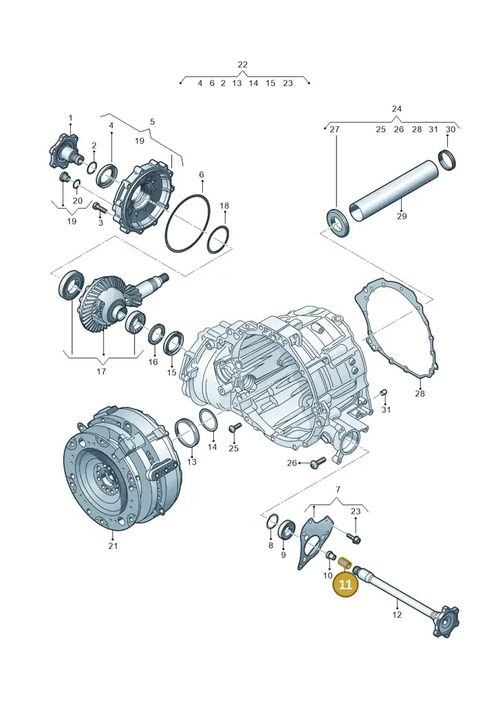01V409379 — Audi RS6 Avant (2019-) diagram 838409600, position 11